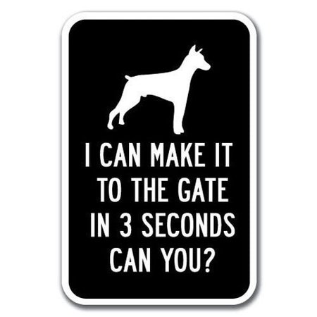 SIGNMISSION Safety Sign, 12 in Height, Aluminum, 18 in Length, Guard Dog - I Can Make A-1218 Guard Dog - I Can Make